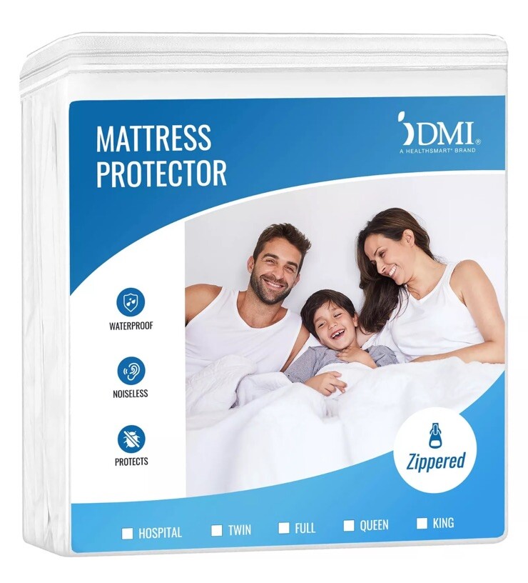 DMI Waterproof Mattress Protector and Cover, Encased Zippered Fit, King