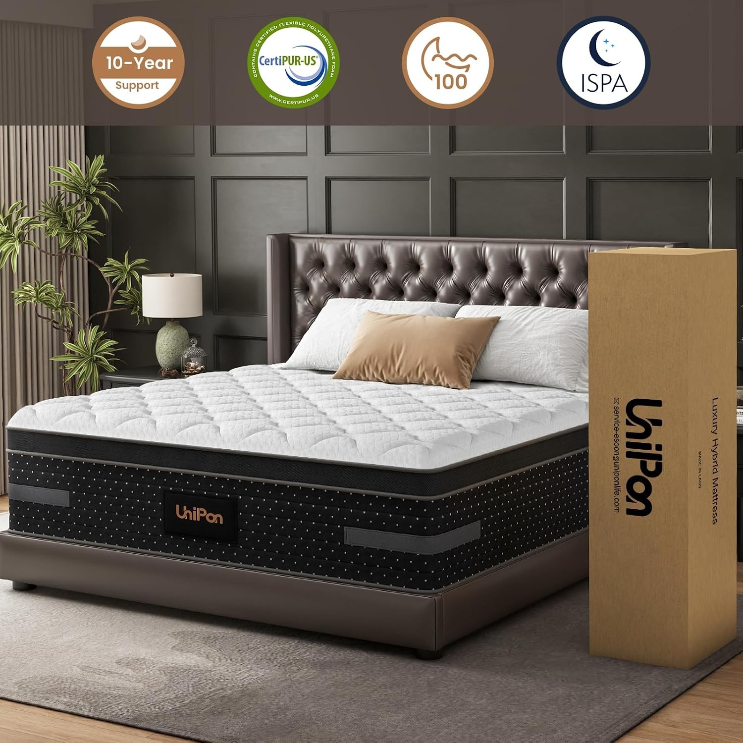 12 Inch Extra Firm Queen Mattress -Hybrid Mattresses with Back and Lumbar Hip