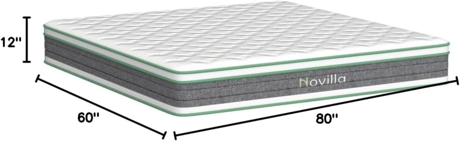 Queen Mattress, 12 Inch Hybrid Mattress in a Box, Innerspring Mattress with G…