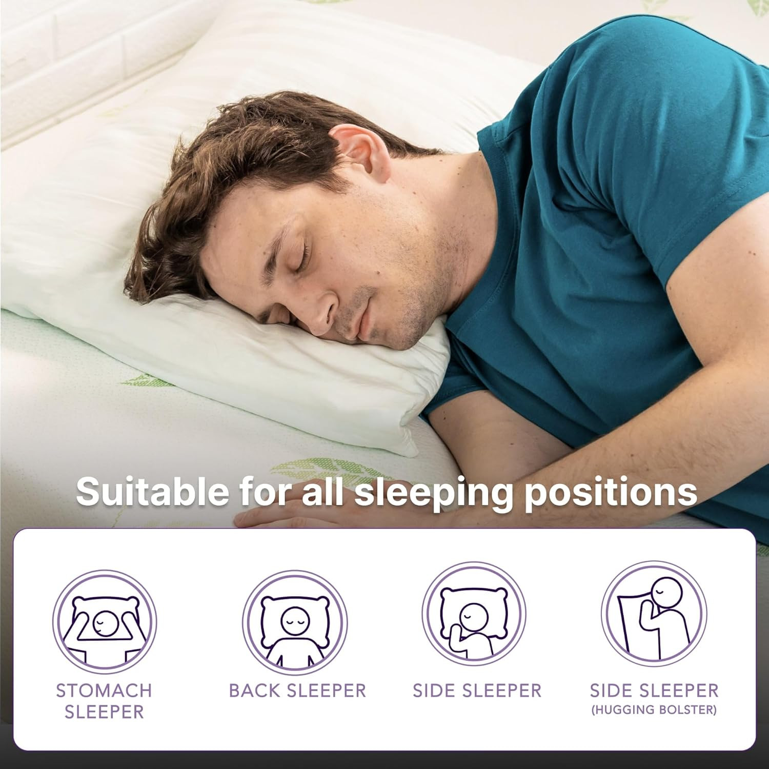 Queen Size 8″ Green Tea Infused Memory Foam Mattress – CertiPUR-US Certified