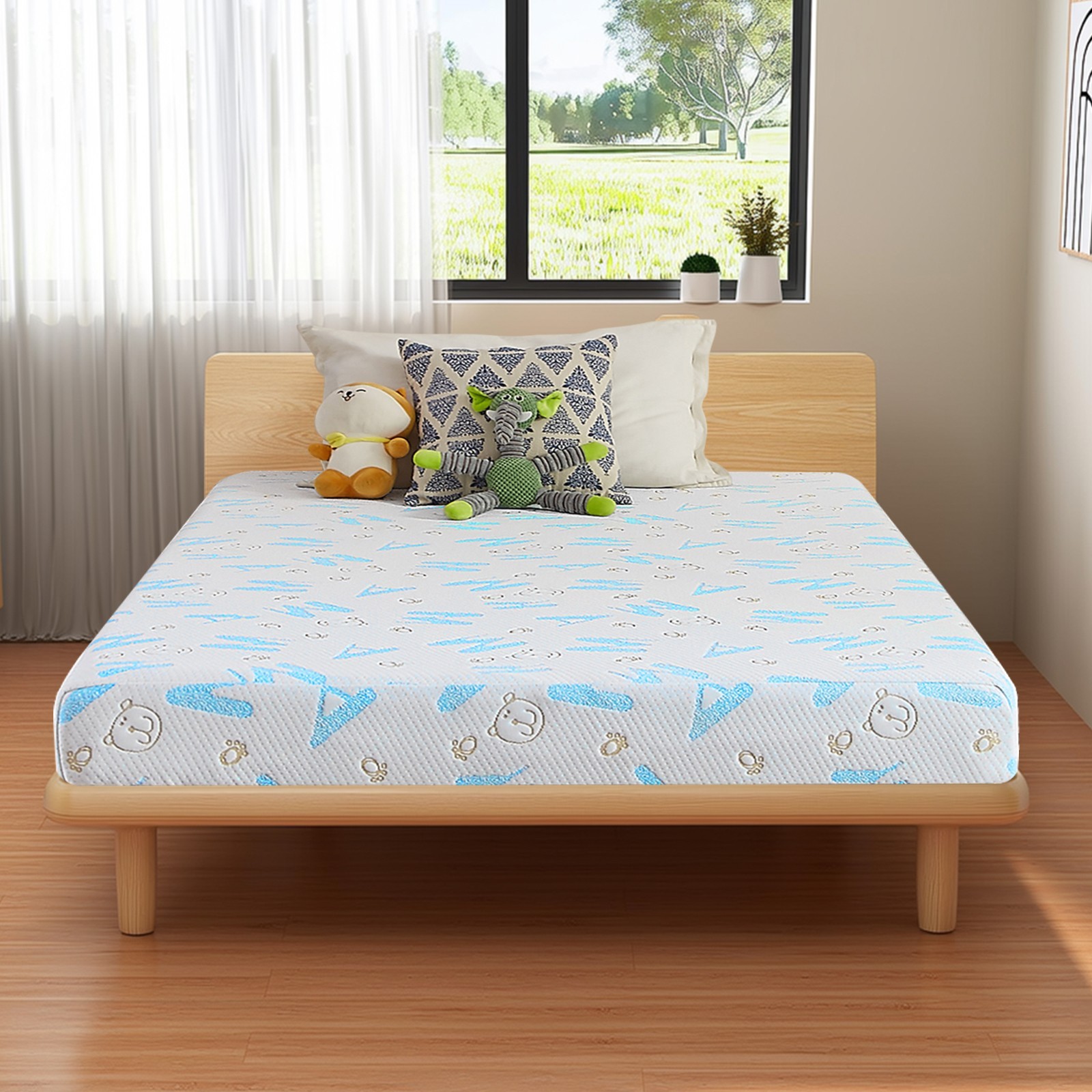 5″ 6″ Twin TwinXL Full Queen Size Gel Memory Foam Mattress with Removable Cover