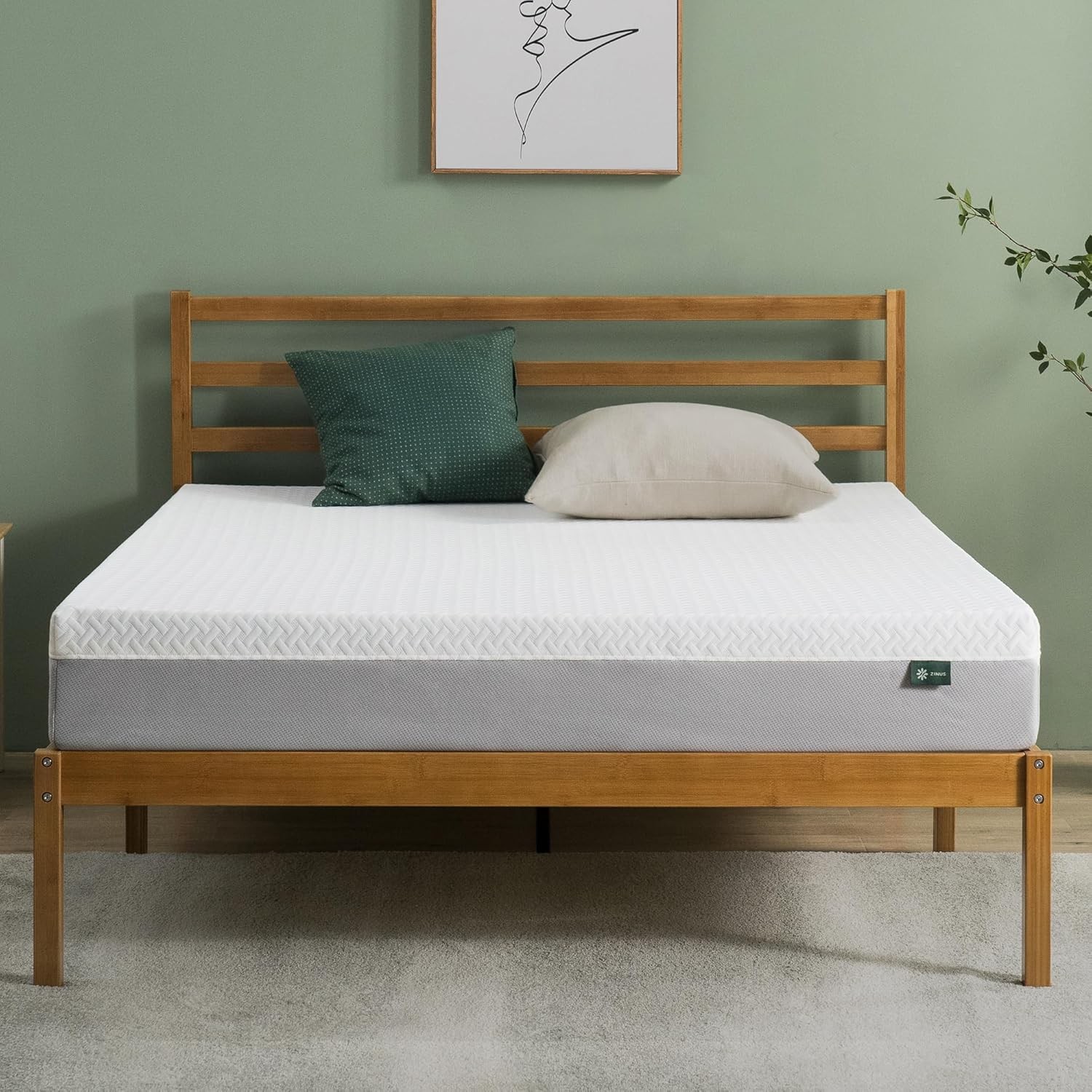 10 Inch Green Tea Essential Memory Foam Mattress [New Version] Twin Fiberglass