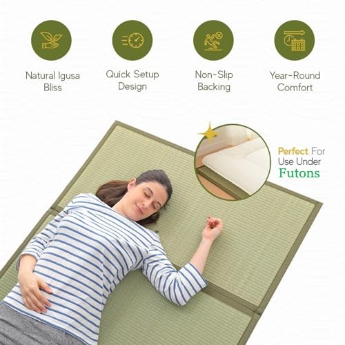 Japanese Traditional Tatami Mat, Igusa (Rush Grass) Floor Full Natural