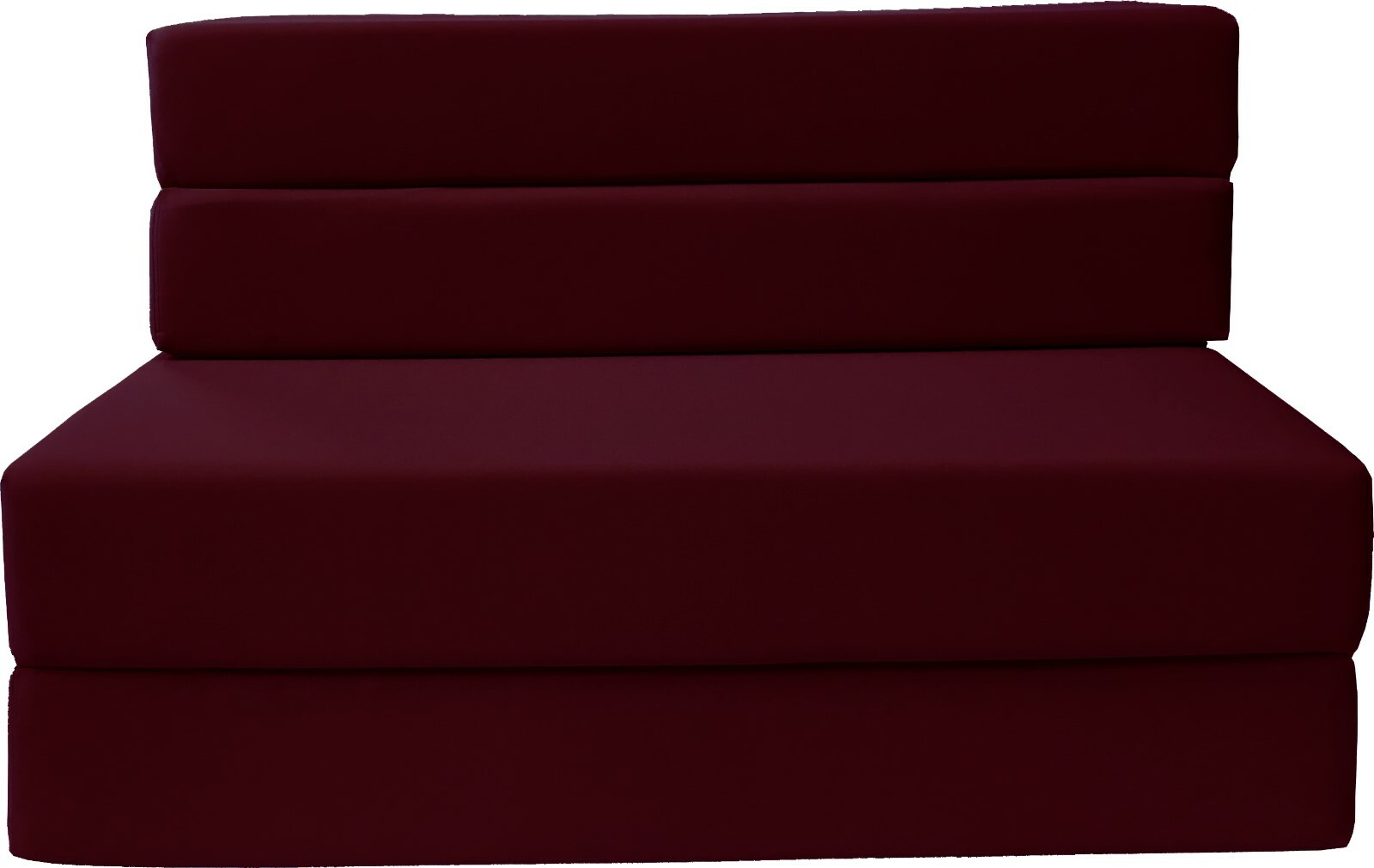 Full Size 4-Folding Foam Mattresses, Sofa Beds, Chairs, Couches 6x54x75 Burgundy