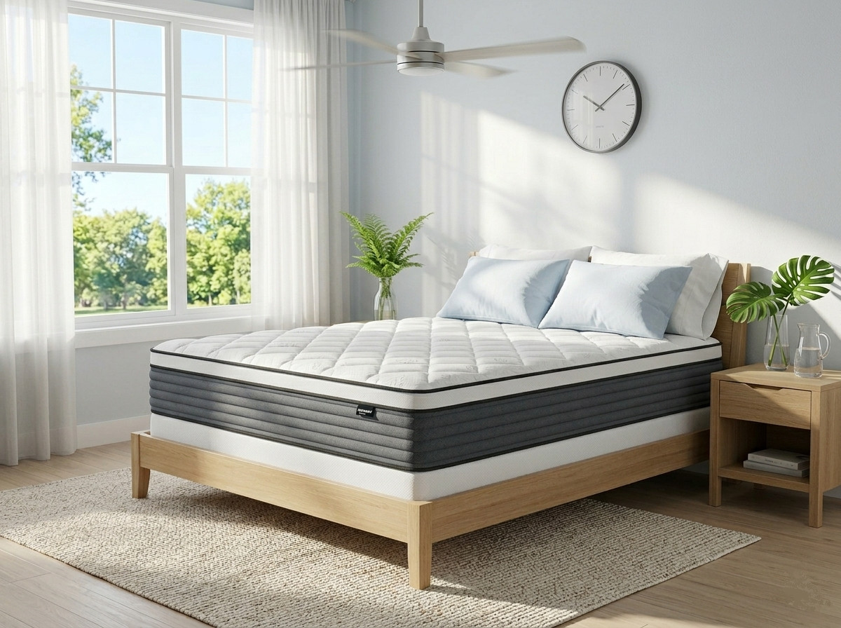 Full Mattress 12 Inch Hybrid Memory Foam Pocket Spring Medium Firm in Box