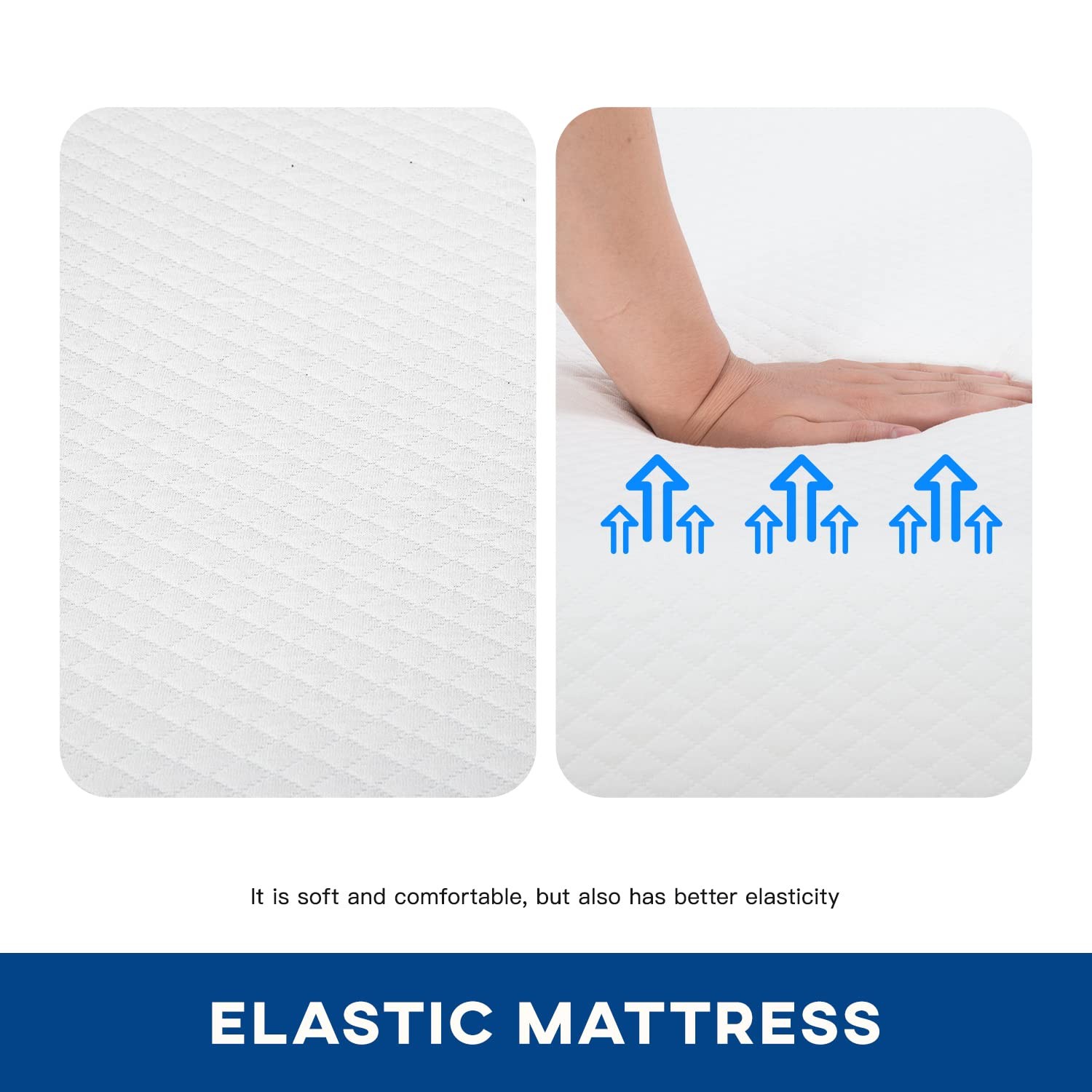 | 10 Inch Twin Mattress | Medium Firm | Memory Foam Mattress | White | Bed in…