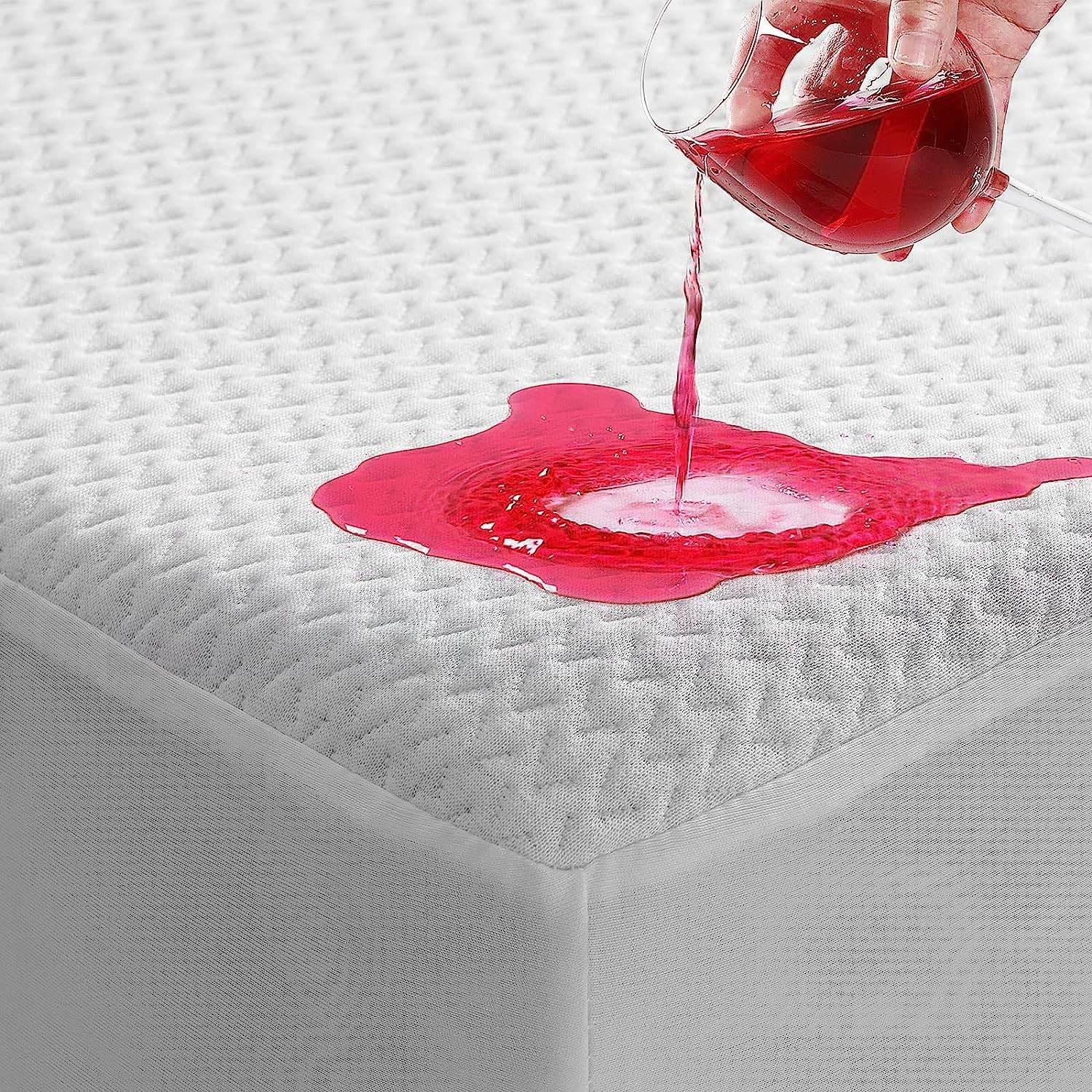 TASTELIFE Queen Size Bed Mattress Protector, Waterproof & Queen, White