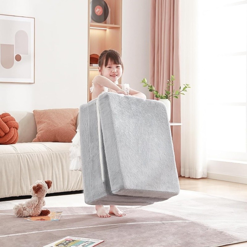 Children’s Folding Sofa Bed Portable Trifold Mattress Kids Easy Storage New