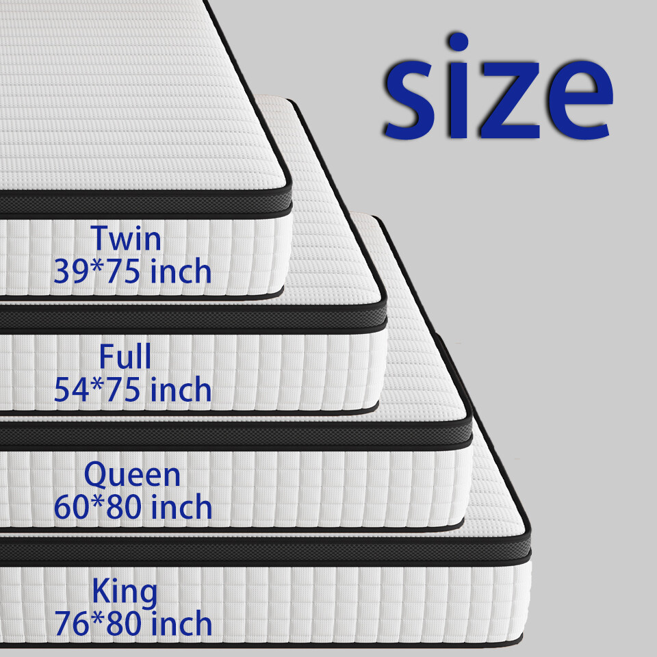 MRH 12-Inch Gel Memory Foam Mattress Twin Full Queen King Hybrid Mattress