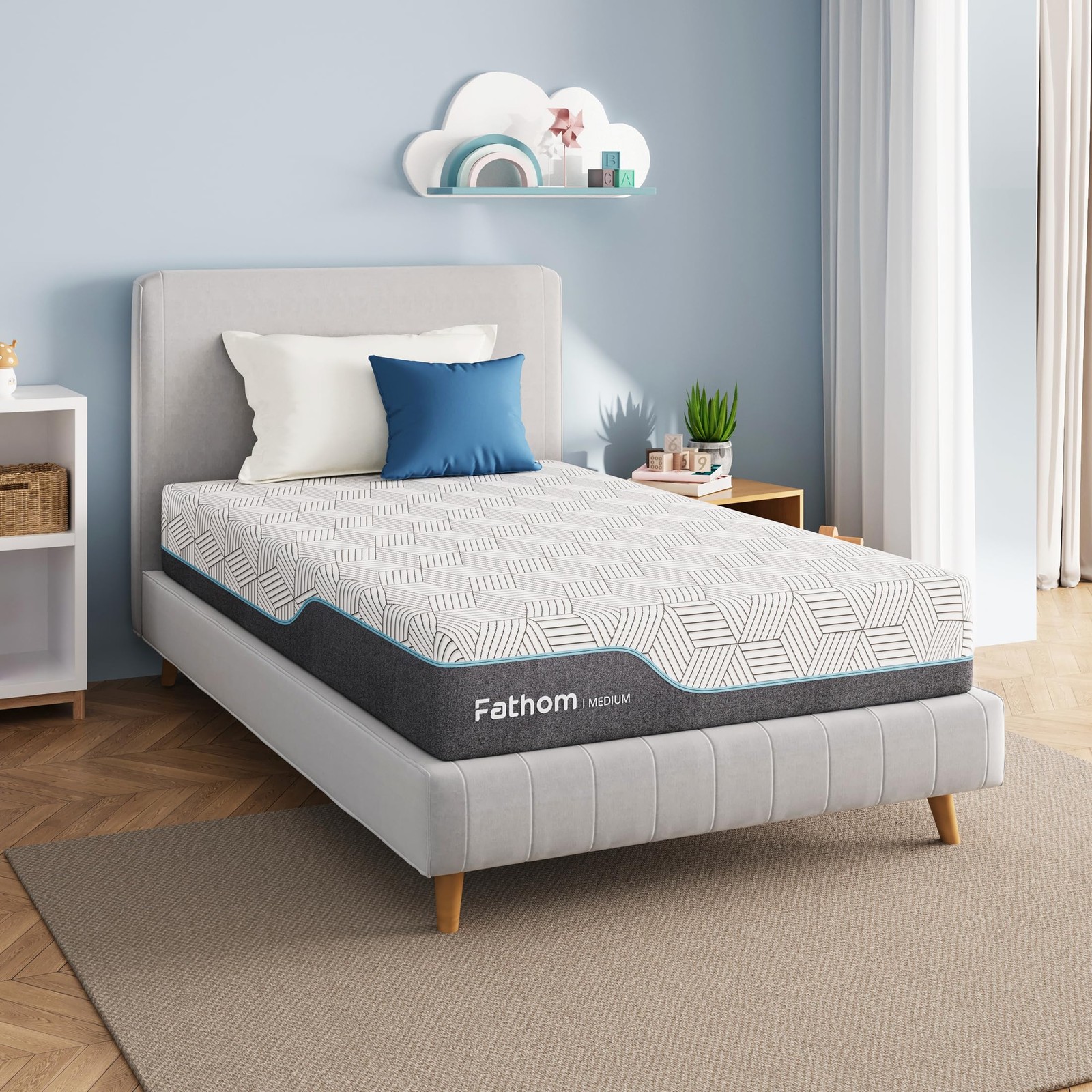 FATHOM Medium Twin XL Mattress 10 Inch Memory Foam Mattress Bed in a Box for …