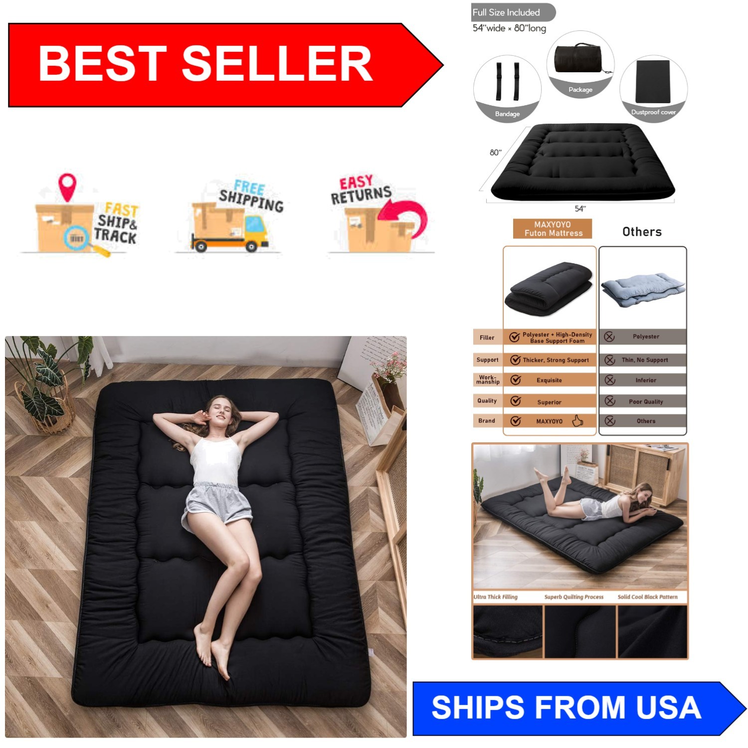 Versatile Japanese Floor Mattress – 4