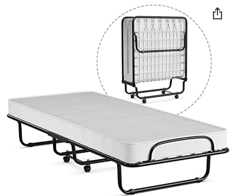 Set Of Two! Foldable, Full Size, Memory, Foam, Mattress. ￼Easy store on wheels!