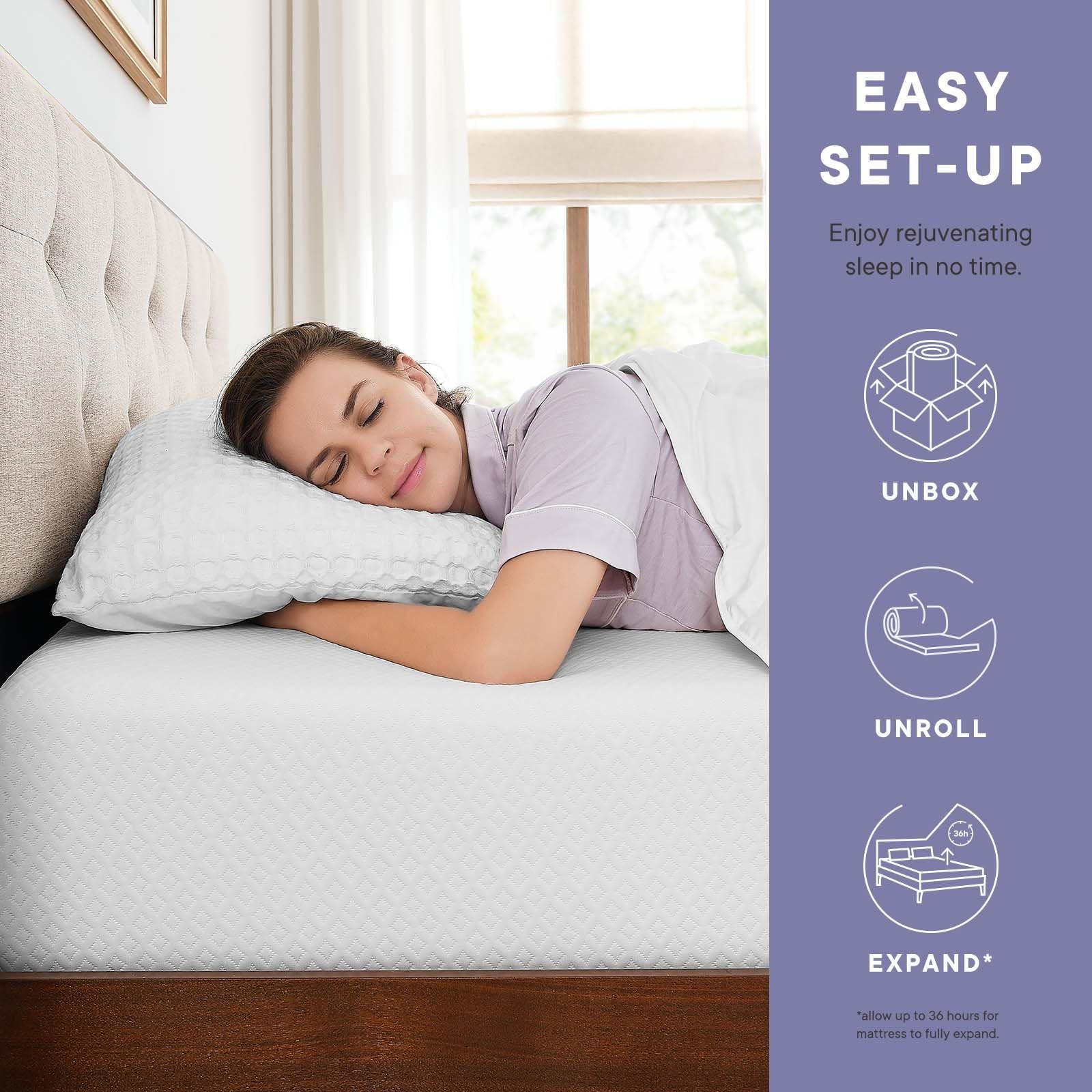Modway Mila 10″ King Modern Style Memory Foam Mattress in Gray Finish