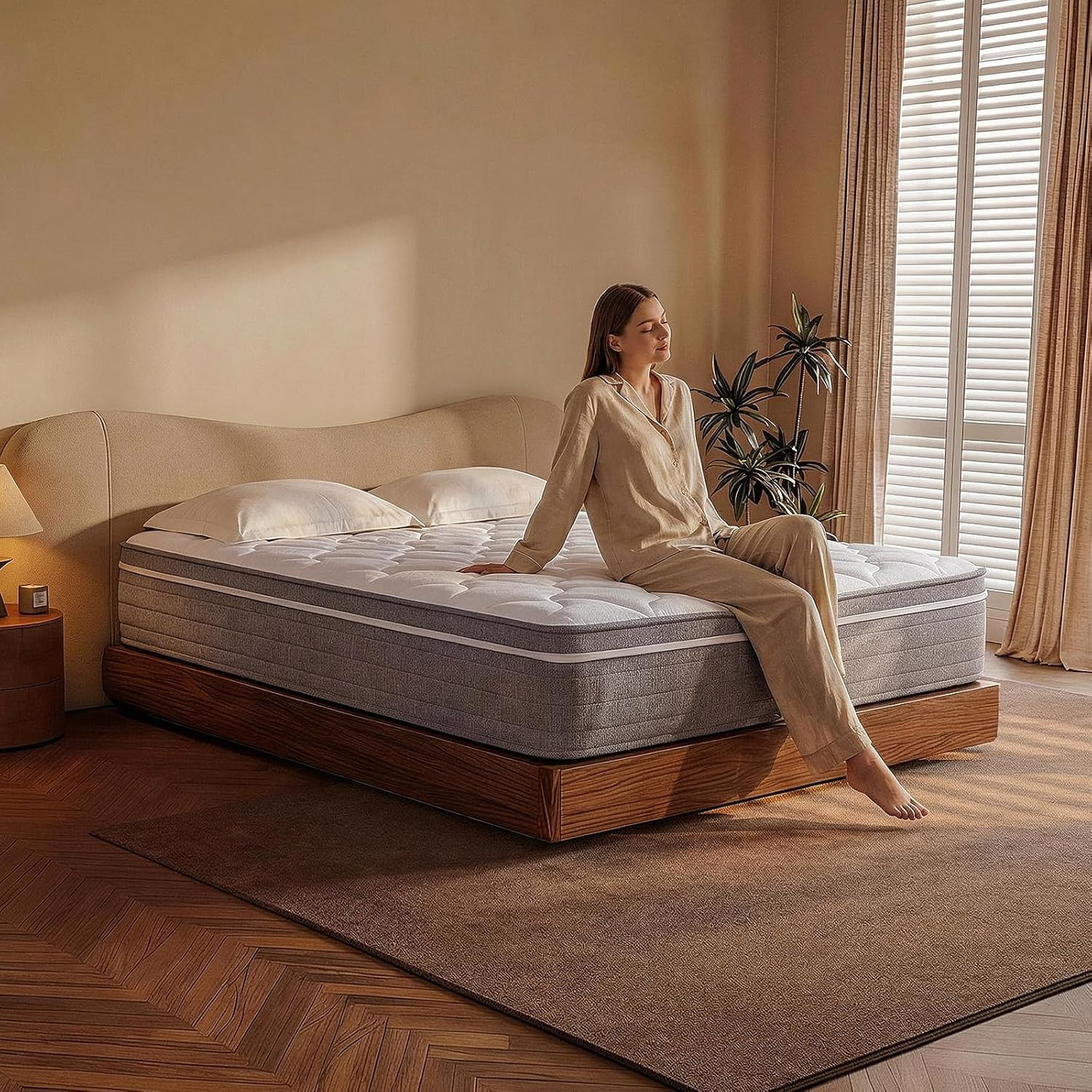 Queen Mattress 12 Inch,Queen Size Mattresses in a Box,Memory Foam Hybrid Mattres