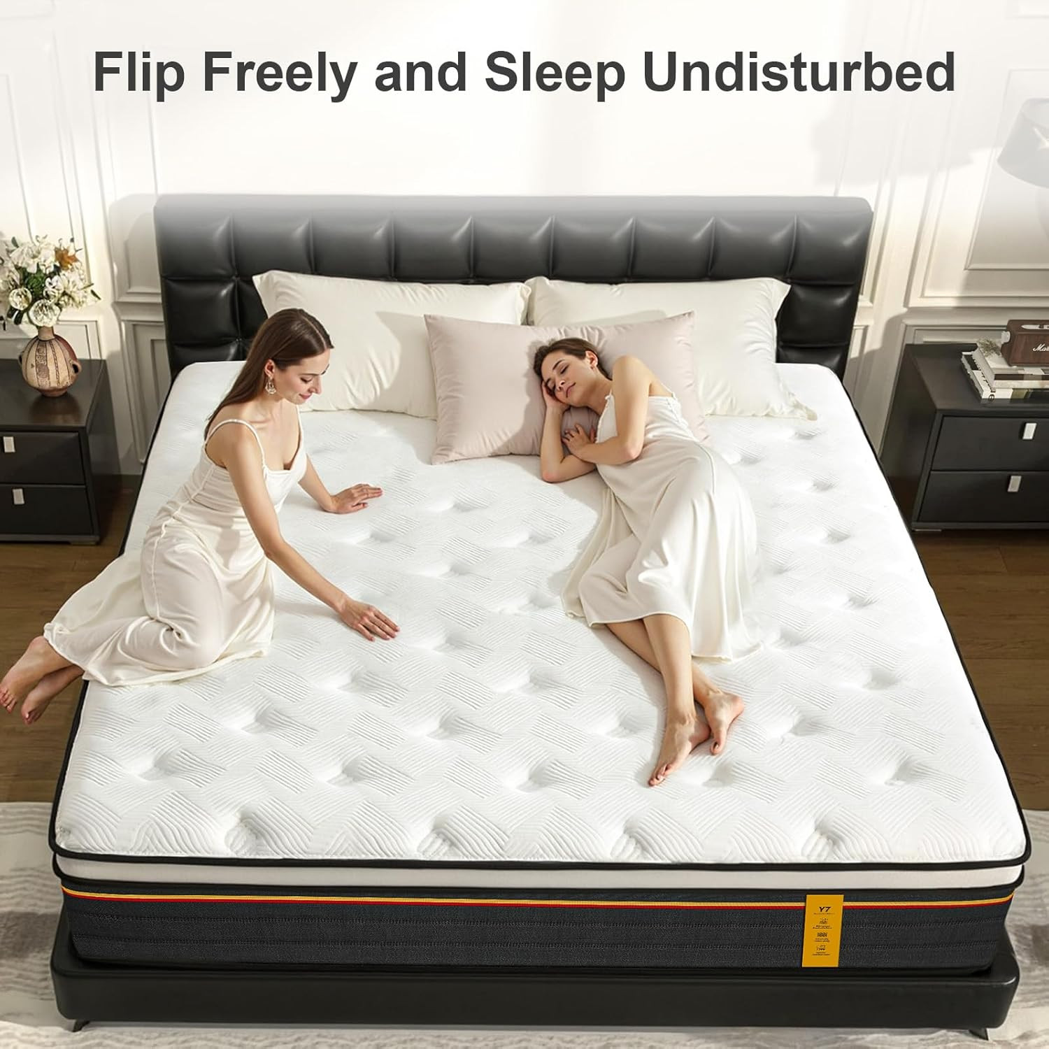 Full Mattress 12 Inch Hybrid Mattresses Full Size, Medium Firm, 100 Night Trial,