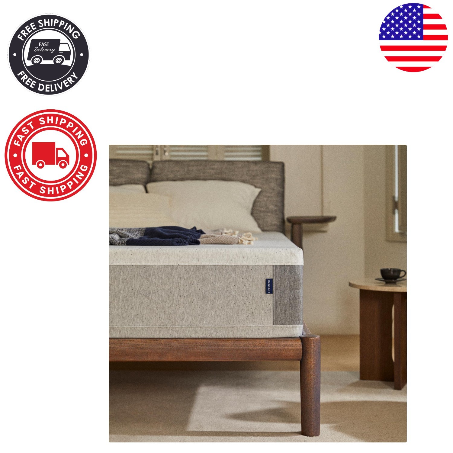 Breathable Full Size 6 Inch Mattress – Medium Firm, Low Motion Transfer Support