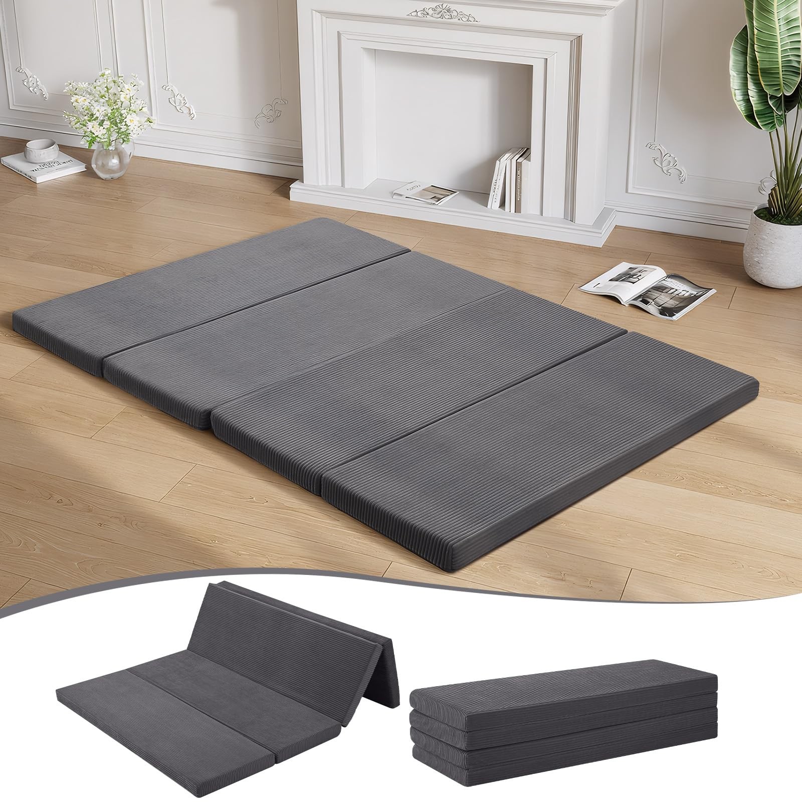 Folding Foam Futon Mattress Full, Foldable Japanese Floor Mattress, Sleeping …