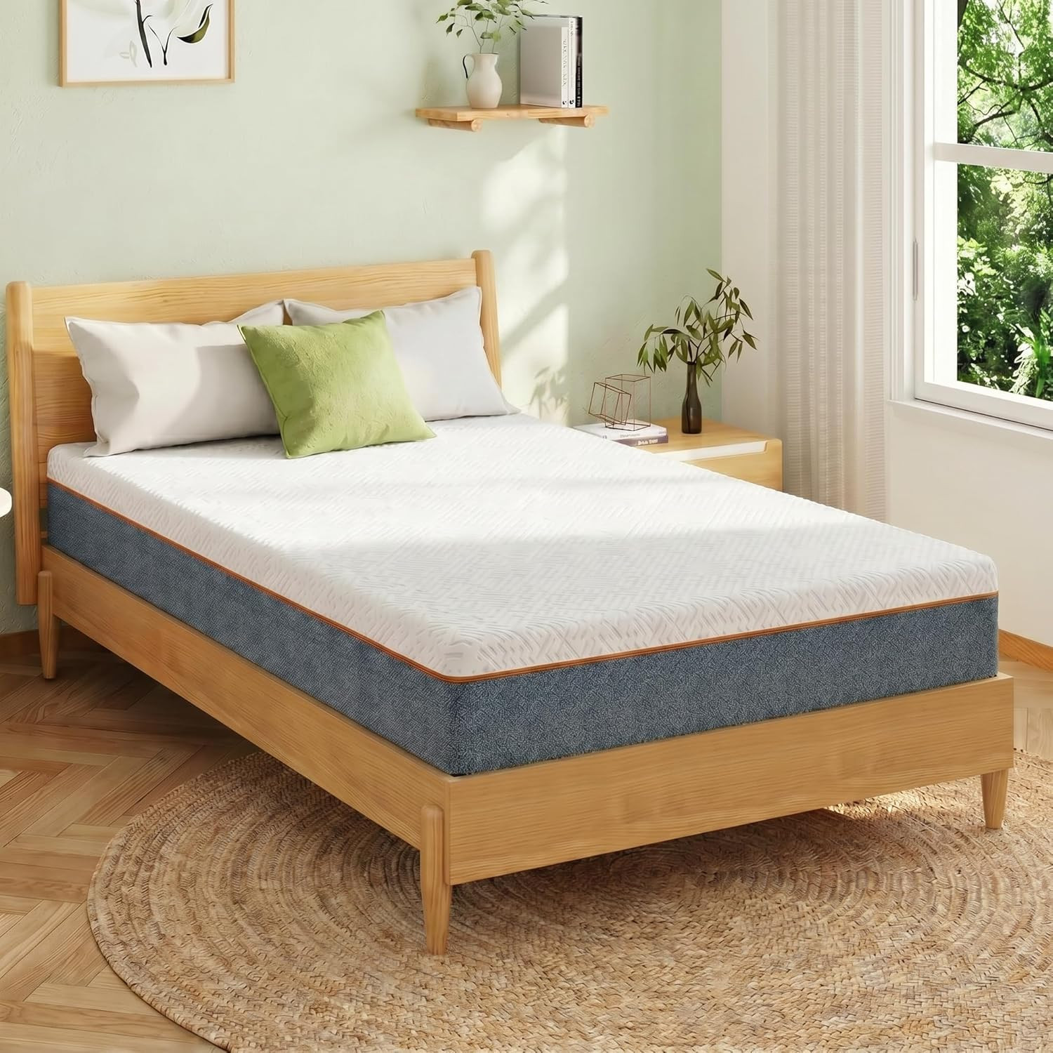 Queen 6 Inch Cooling Gel Memory Foam Mattress Medium Firm Bed In Box