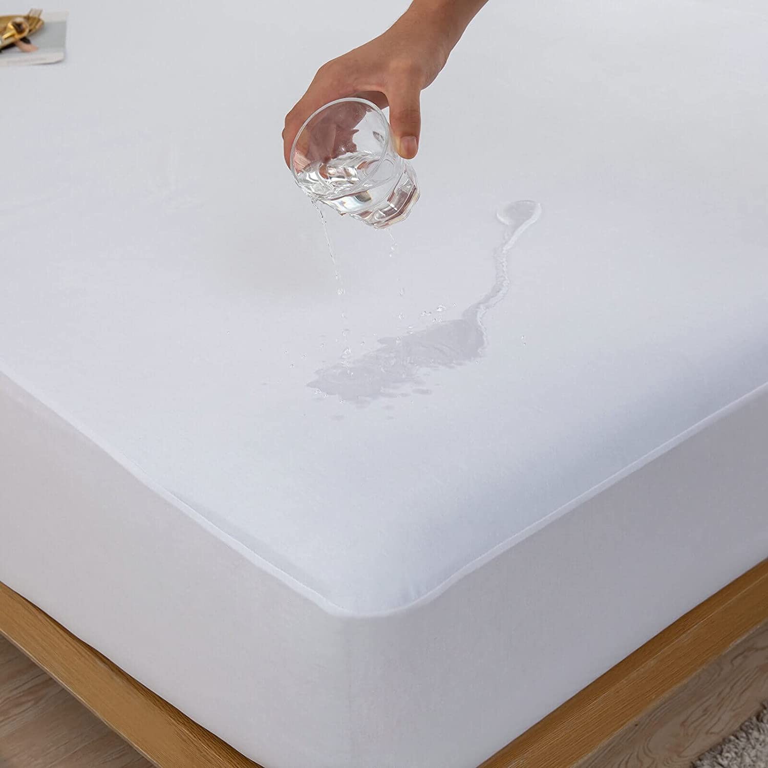 Waterproof RV Bunk Mattress Protector for Bunk=Narrow Twin (30×75), White