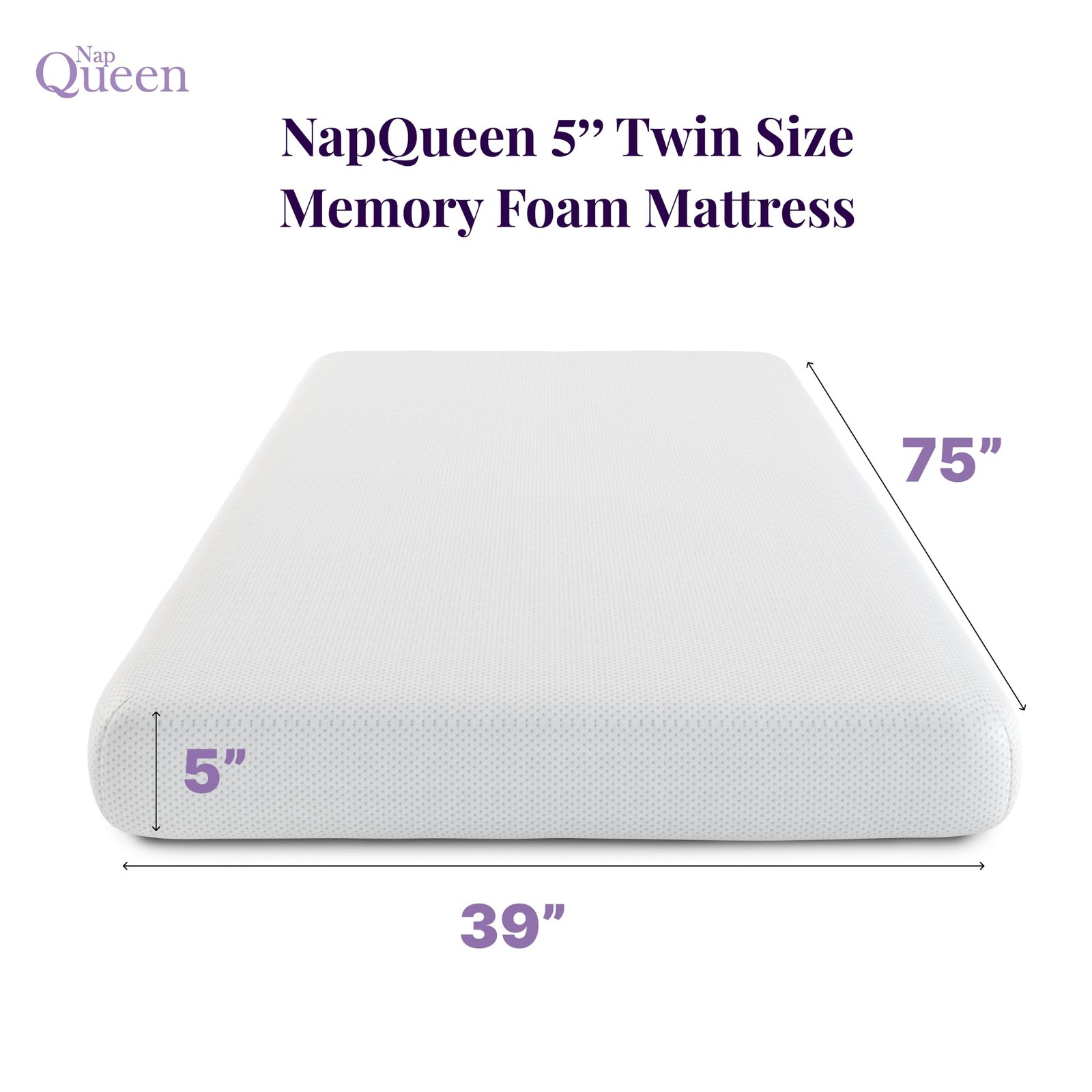 5 Inch Twin Memory Foam Mattress, Medium Feel, CertiPUR-US Certified, Bed in …
