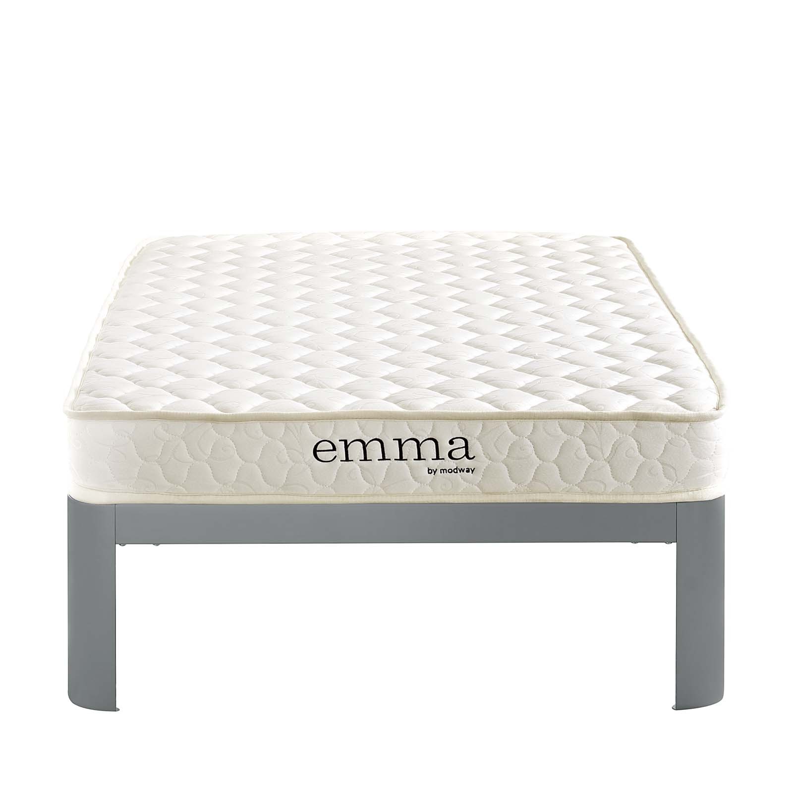 Emma White 6 Inch Twin Mattress MOD-5560-WHI Emma Collection by Modway