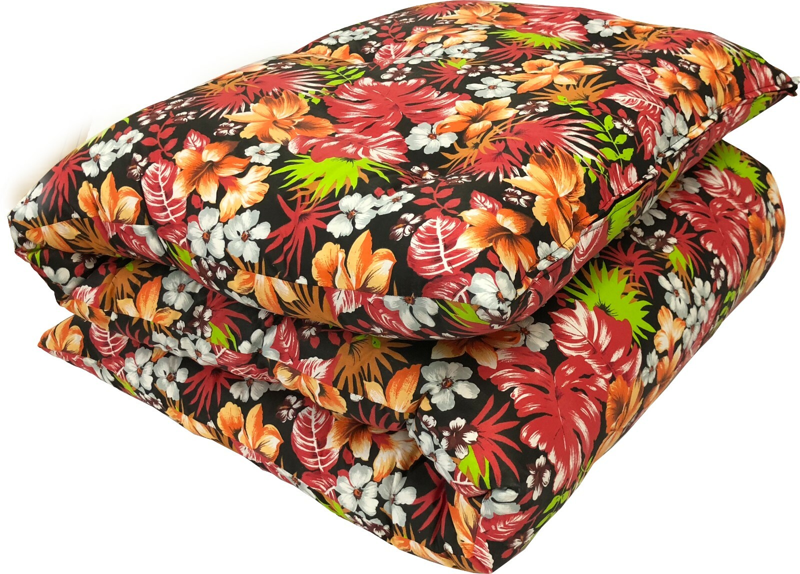 Full Cotton/Foam Rolling Futon Mattresses 3x48x74, RV Mattress, Tropical Red