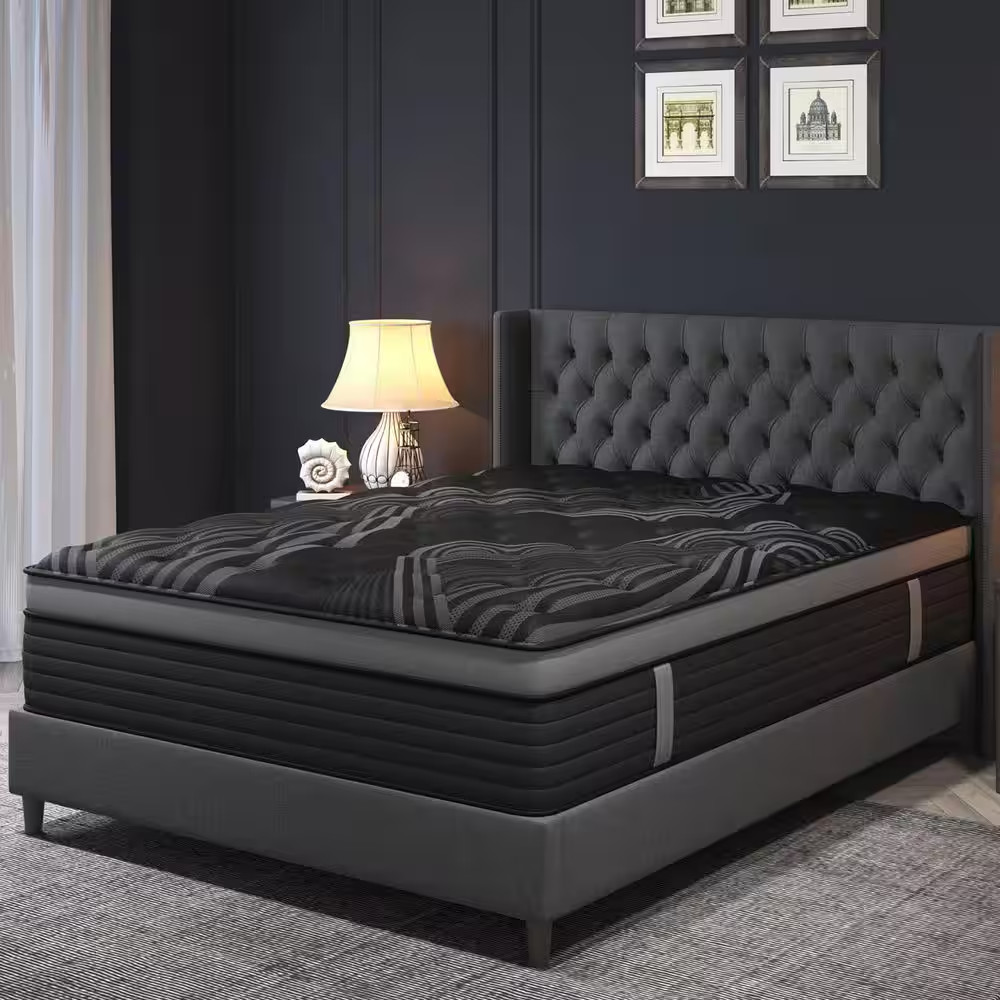 Queen Size Medium Firm 12 In. Memory Foam Hybrid Mattress with Euro Top, Motion
