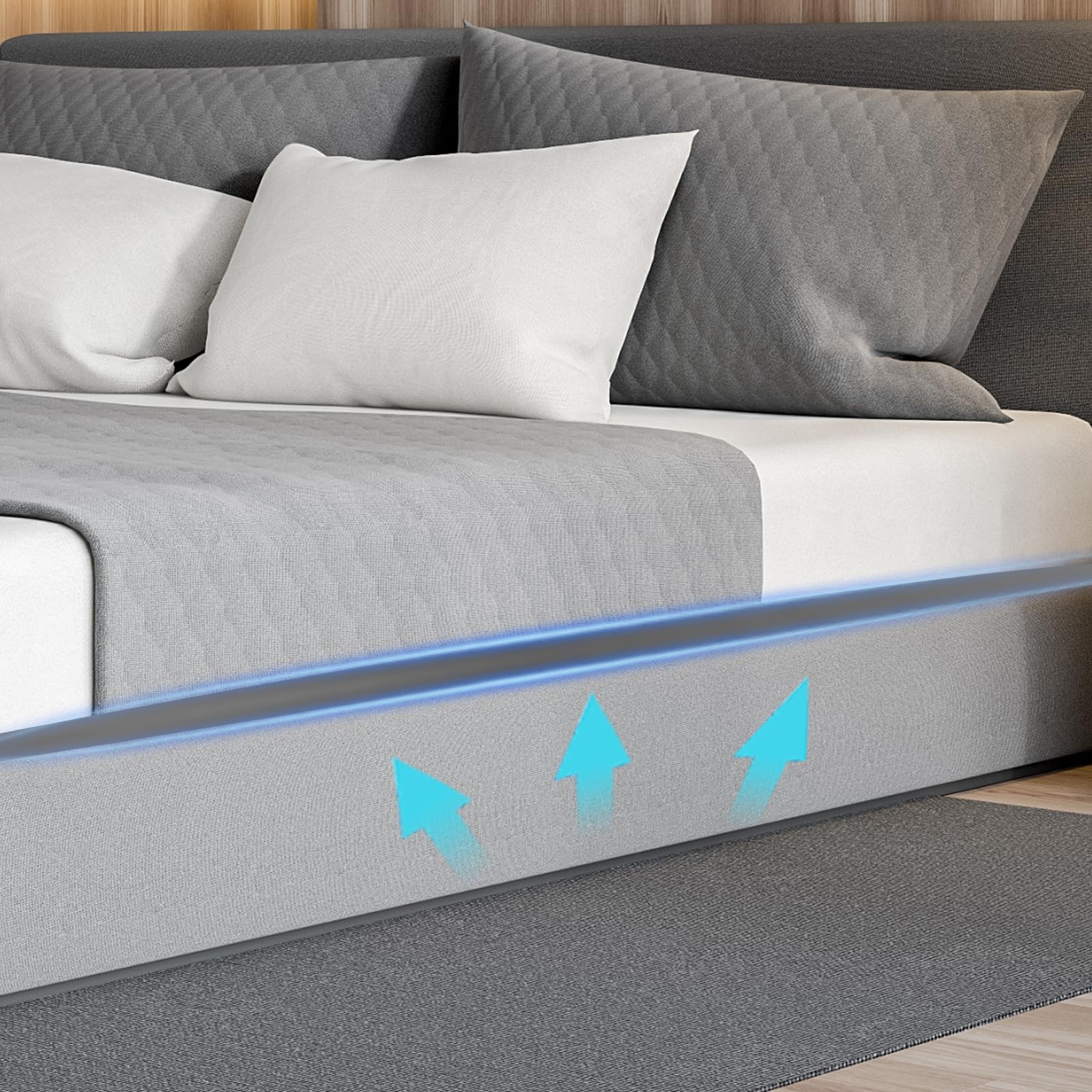 Extra Thick 3″ Sagging Mattress Support, 60″ L High Density Under Mattress Su…