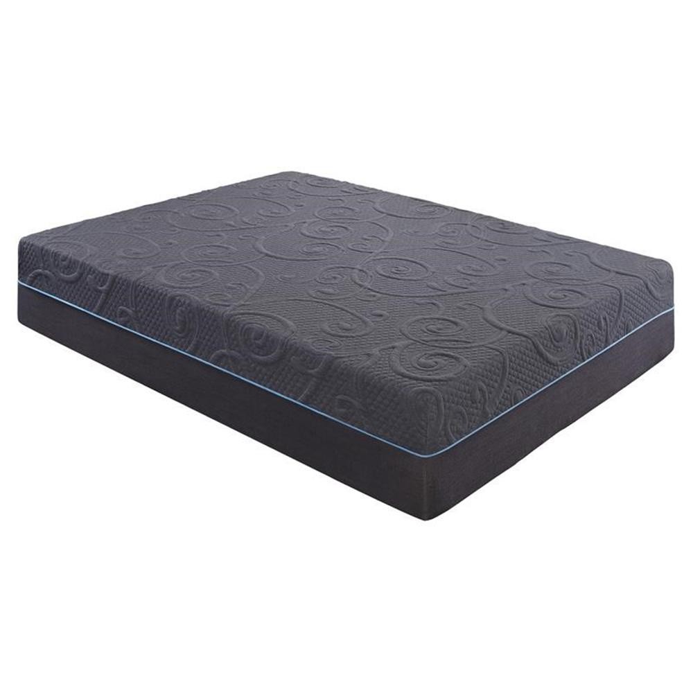 Lexicon Homelegance Bedding 14″ Fabric CK Gel Memory Hybrid Mattress in Gray