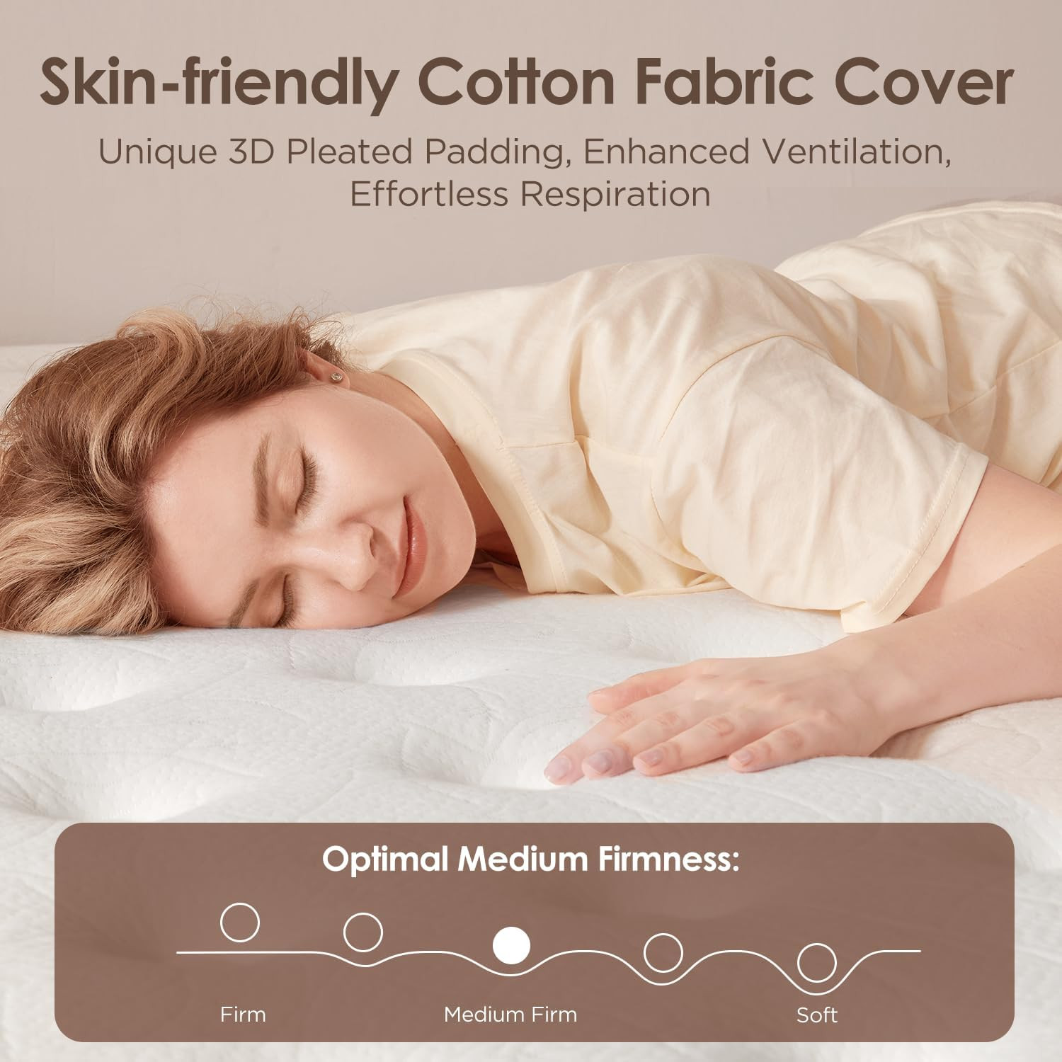 Queen Hybrid Mattress 12″ Medium Firm Zoned Pocket Springs