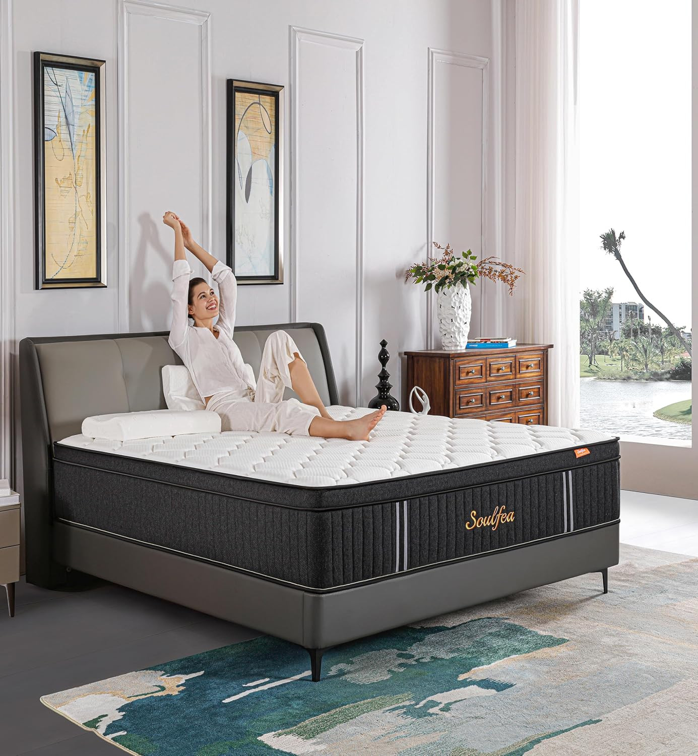 10″ Hybrid Full Mattress with Memory Foam & Pocket Springs for Comfort & Support