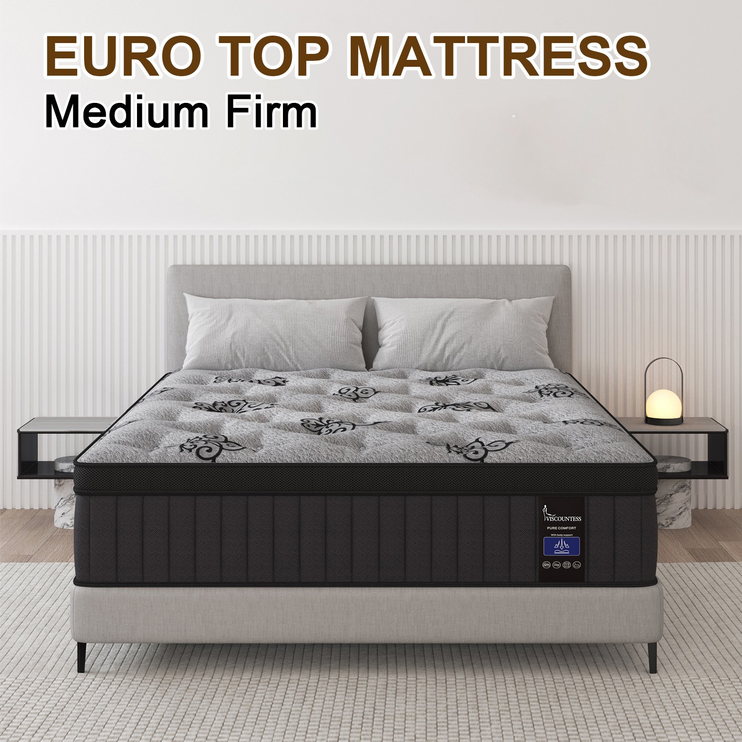9″ Twin Full Queen King Size Mattress in a Box Hybrid Spring Gel Memory Foam