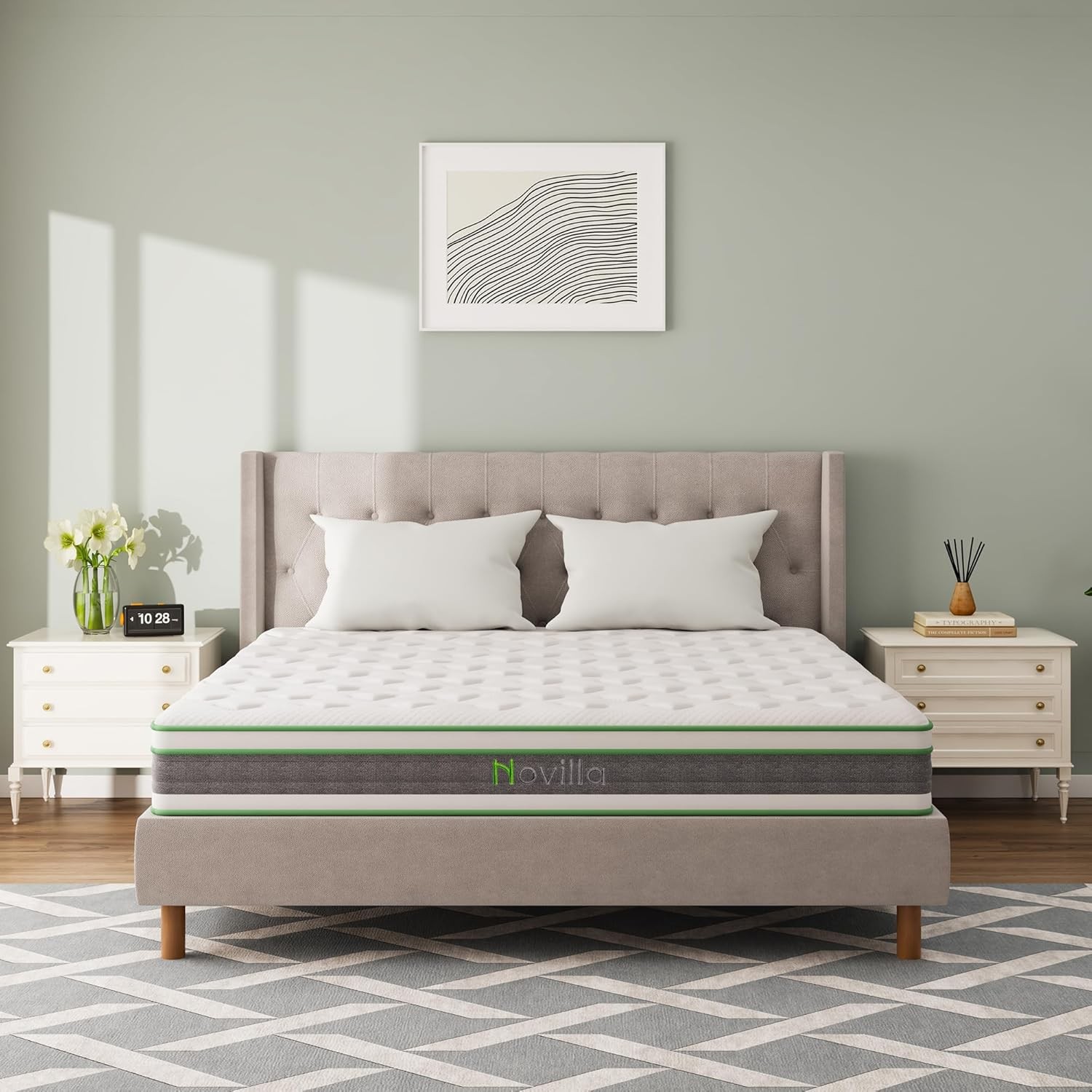 8 inch Twin Mattress Kids,Foam & Spring Hybrid Mattresses Twins Comfortable