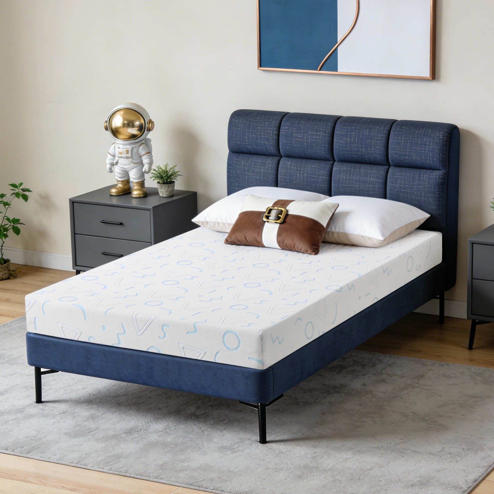 5″ 6″Gel Memory Foam Medium-Firm Mattress With Breathable Cooling Washable Cover