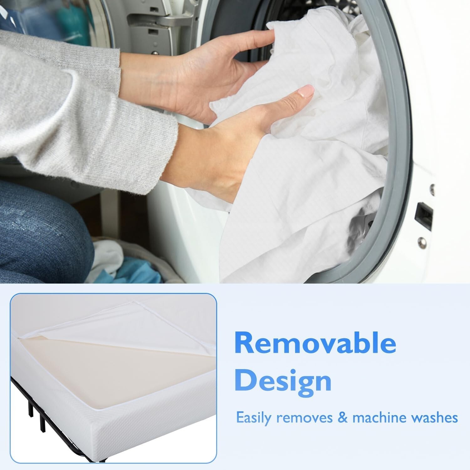 5 inch Gel Memory Foam Mattress Cooling Dual Layer CertiPUR Firm Support Feel