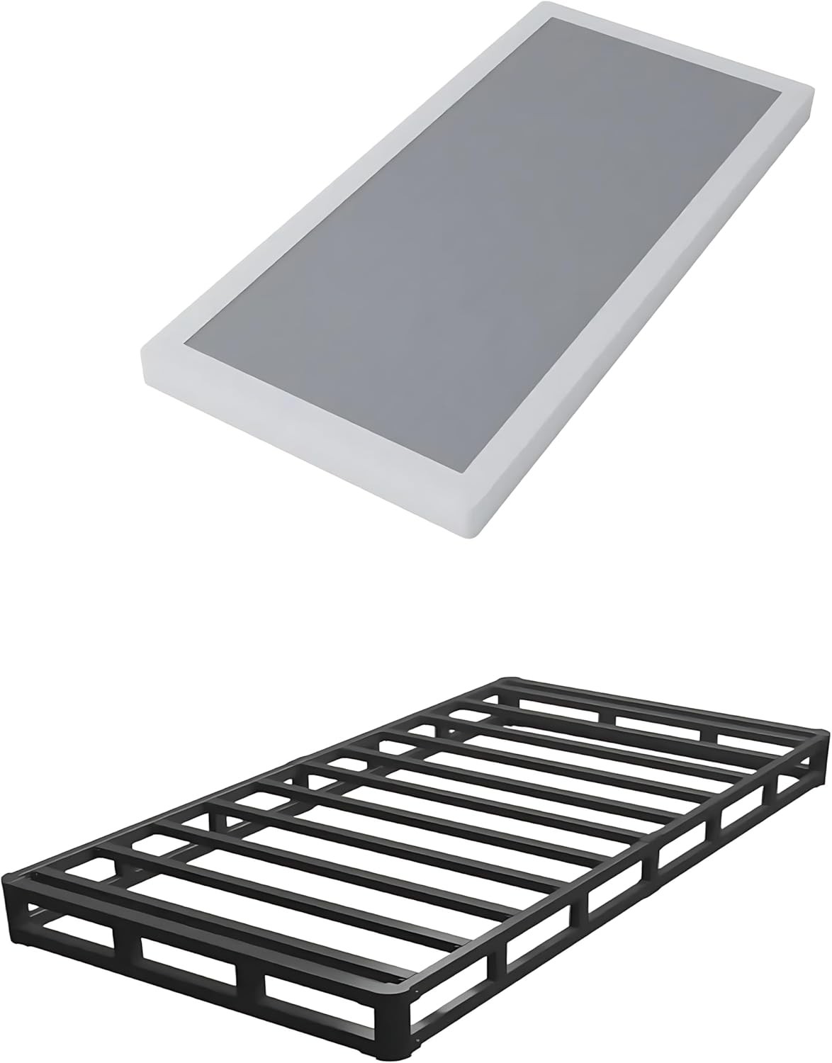 Twin Box Spring 4 Inch High Profile Box Spring Twin Bed Sturdy Metal Frame