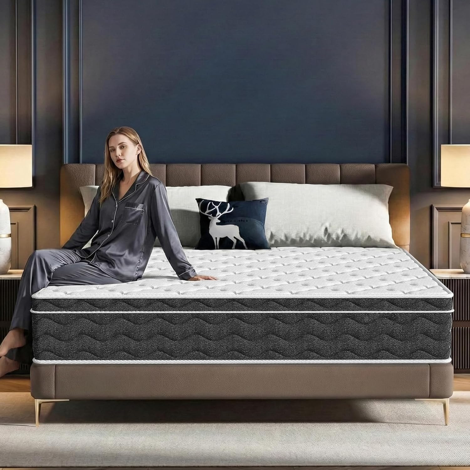 12″ Hybrid Full Size Mattress, Medium Firm, Pocket Springs, CertiPUR-US Certifie