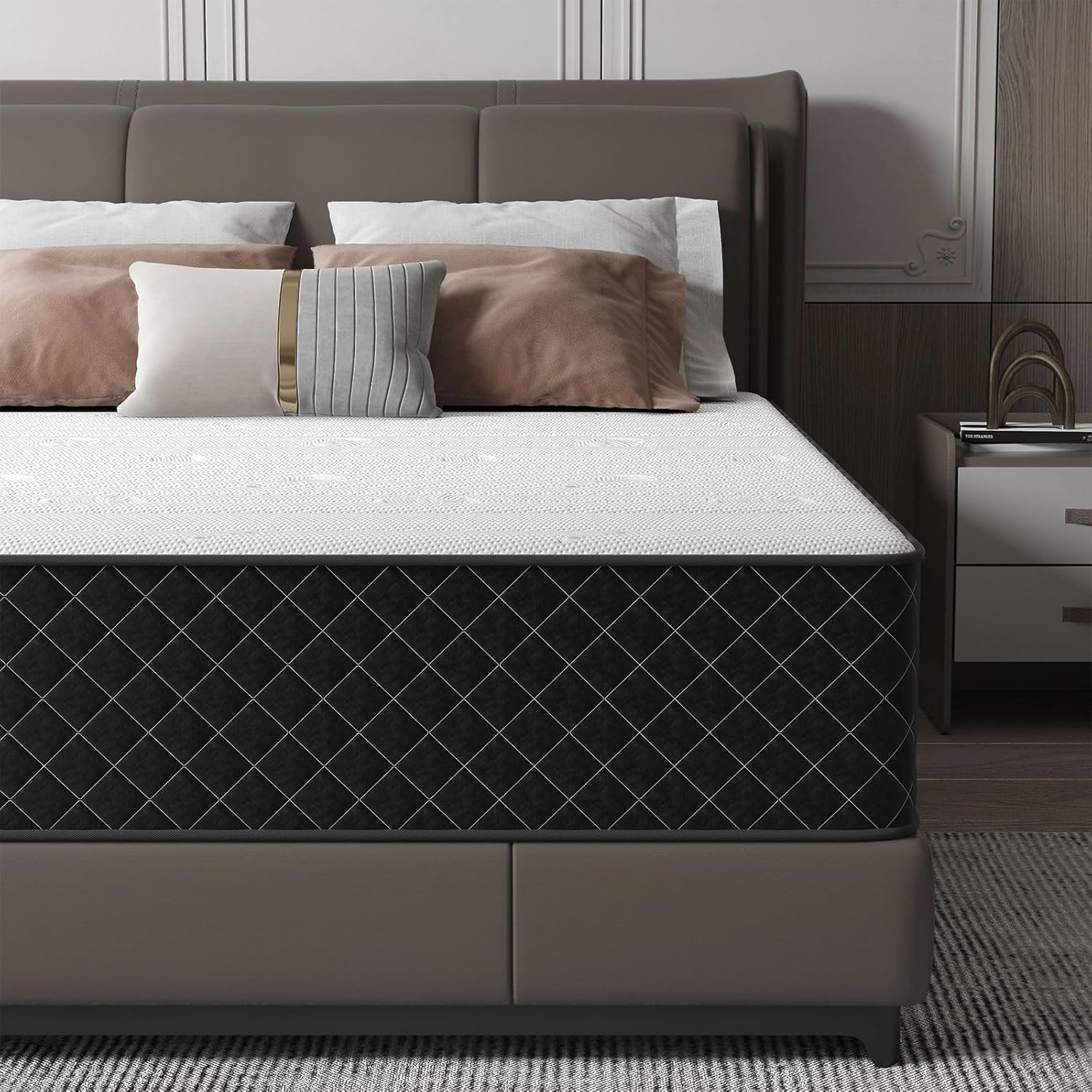 California King Mattress, 12 Inch Hybrid Mattress with Breathable Foam & Individ
