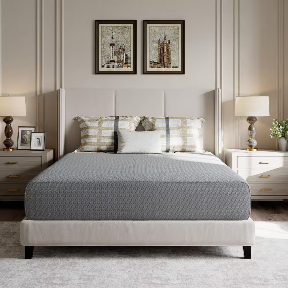 Queen Size Medium Gel Memory Foam 12 In. Two-Sided Mattress