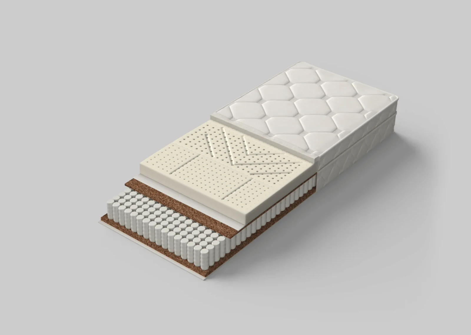 Naturalist Hybrid Mattress 90×200 Soft & Adjustable / Organic Cotton