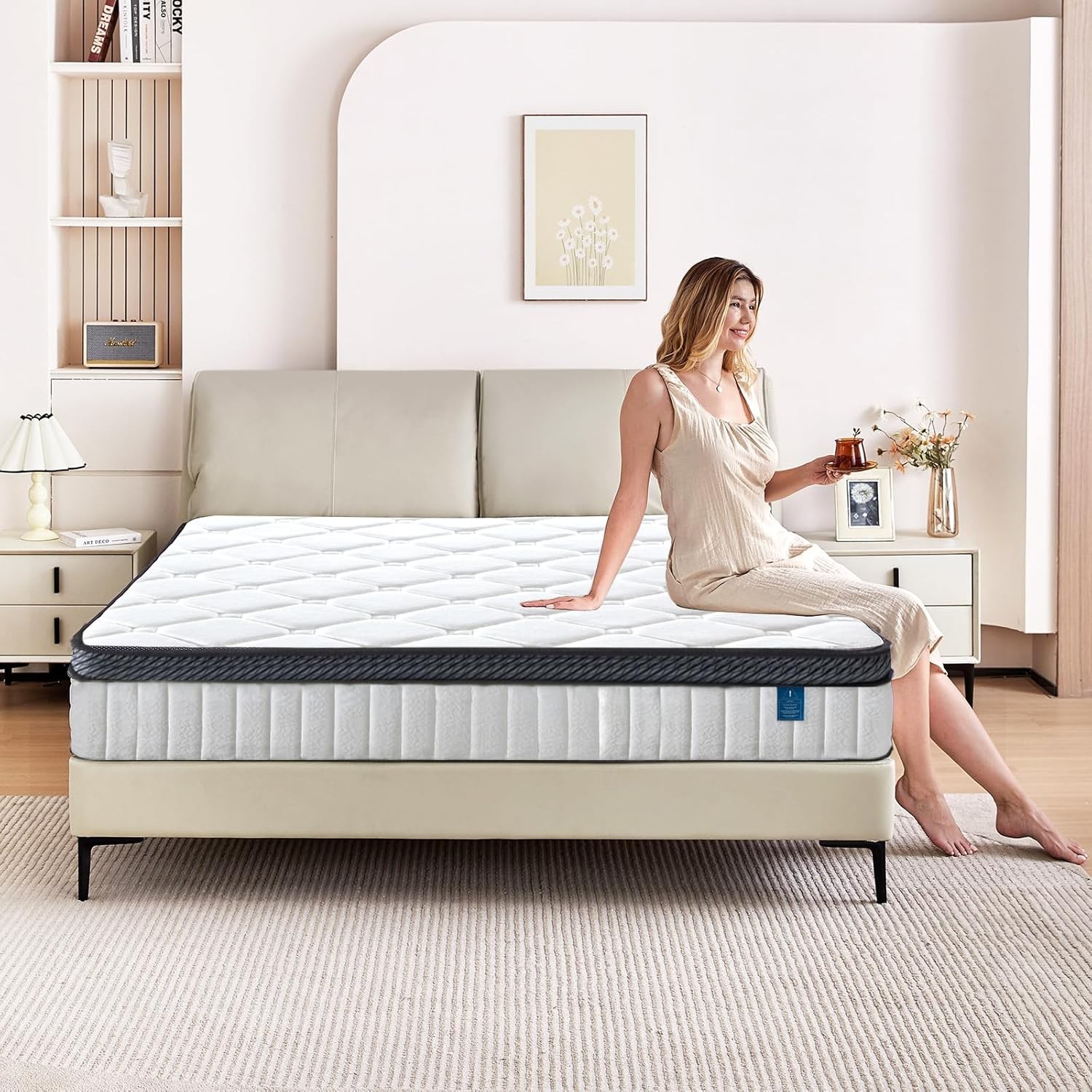King Size Mattress 12 inch Mixed Mattress 80″*76″*12″ Boxed Gel Memory Foam