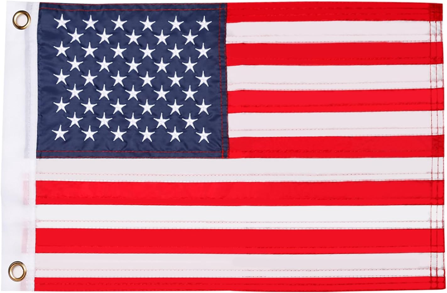 American Flag 12.5» X 18», Patriotic Holidays Decoration, Red/White/Blue, Nylo