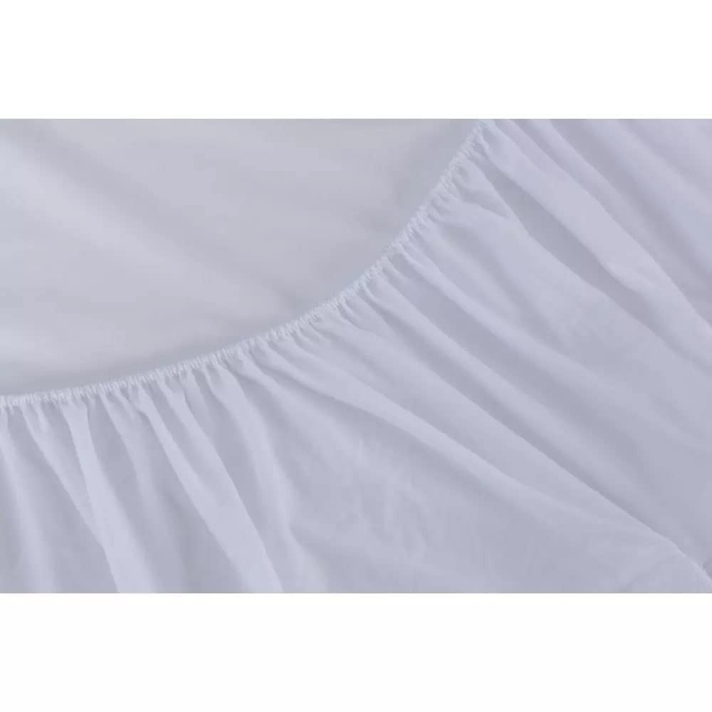 Vinyl Plastic Mattress Protector Fitted Twin 76″ x 39″ x 11.5″ Deep, White