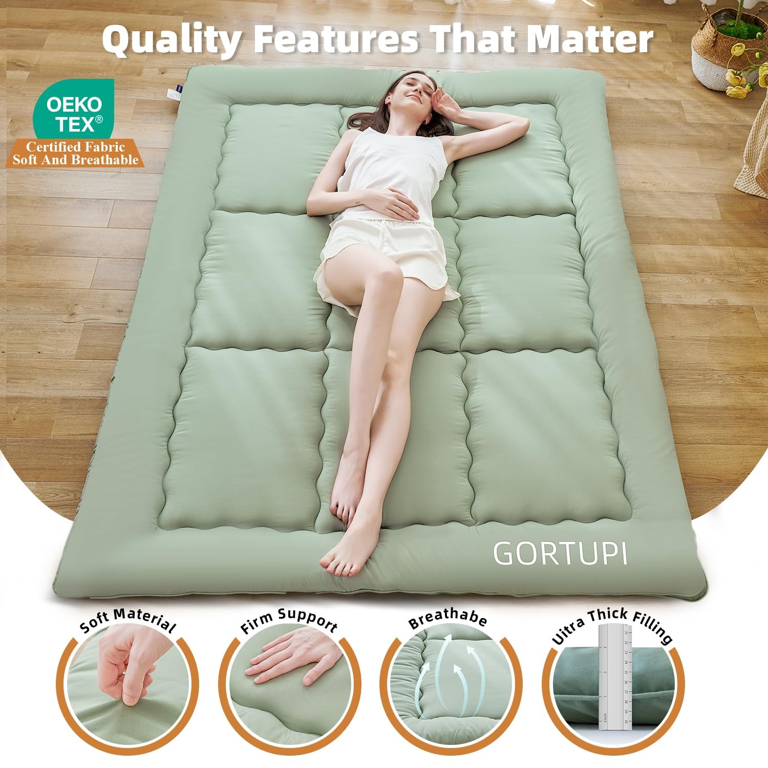Japanese Floor Futon Queen Foldable Futon Mattress for Floor Tatami Mattress …