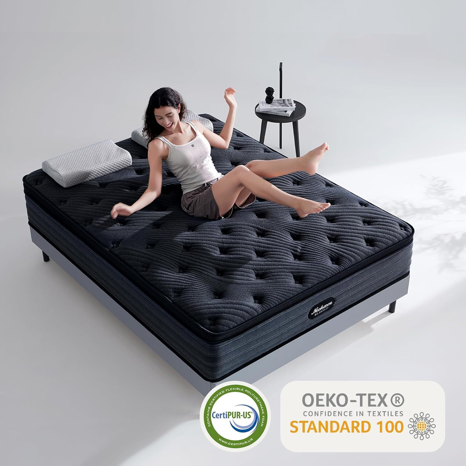 Full Size Mattress, 12”Cooling Gel Memory Foam – Medium Firm Hybrid Mattress