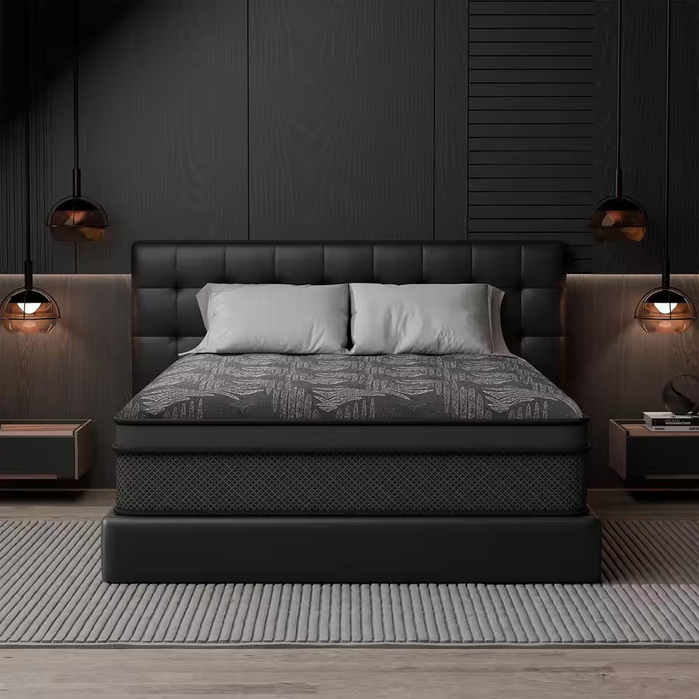 King Firm Hybrid Memory Foam 14 In. Pillow Top Edge Support Mattress, Motion Iso