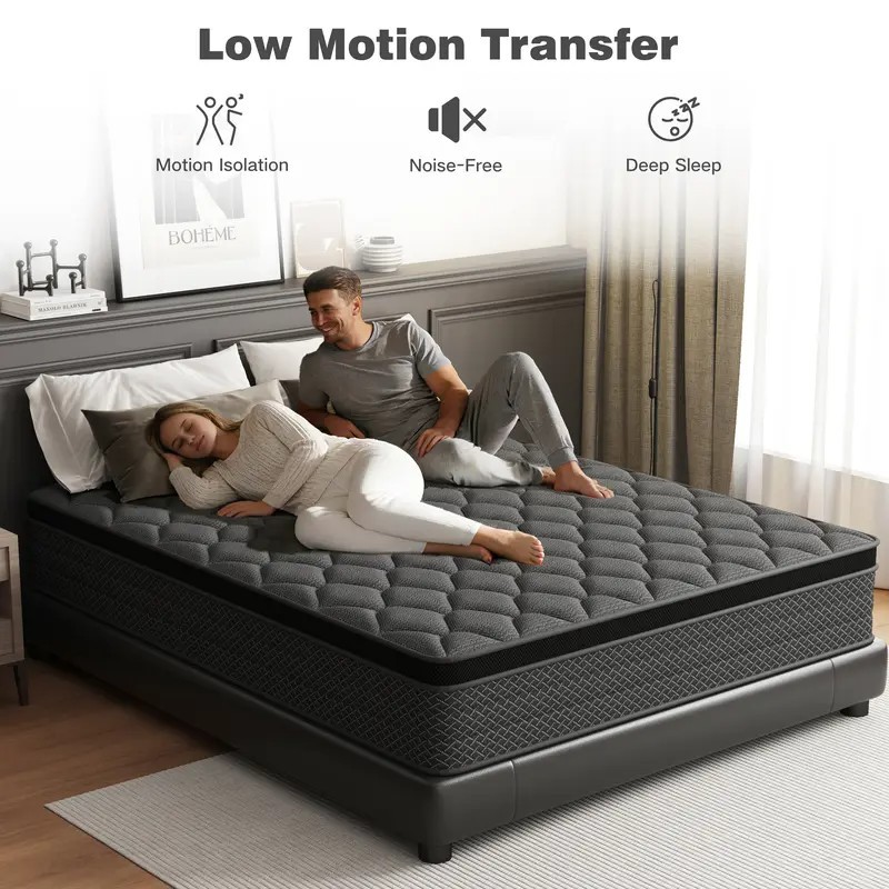 US 12/14 Inch Gel Memory Foam Hybrid Mattress Twin Full Queen King Size In a Box