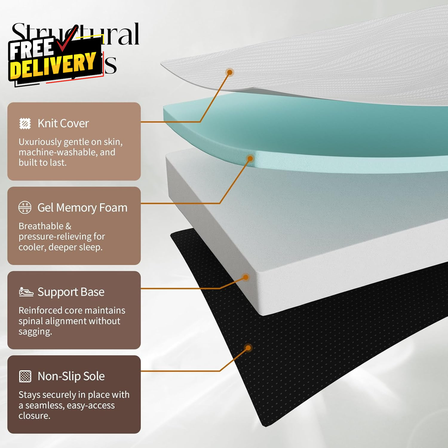 Tri-Fold Memory Foam Mattress Twin 4 Inch Portable Folding Mattress with Ha….