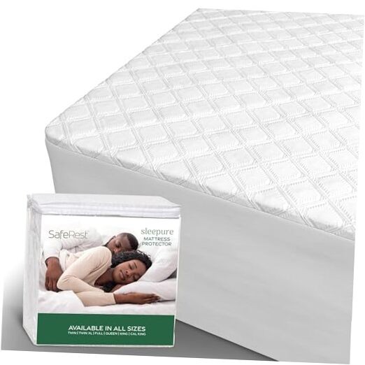 SafeRest Sleepure – Protector de colchón 100 % Viscosa de bambú King