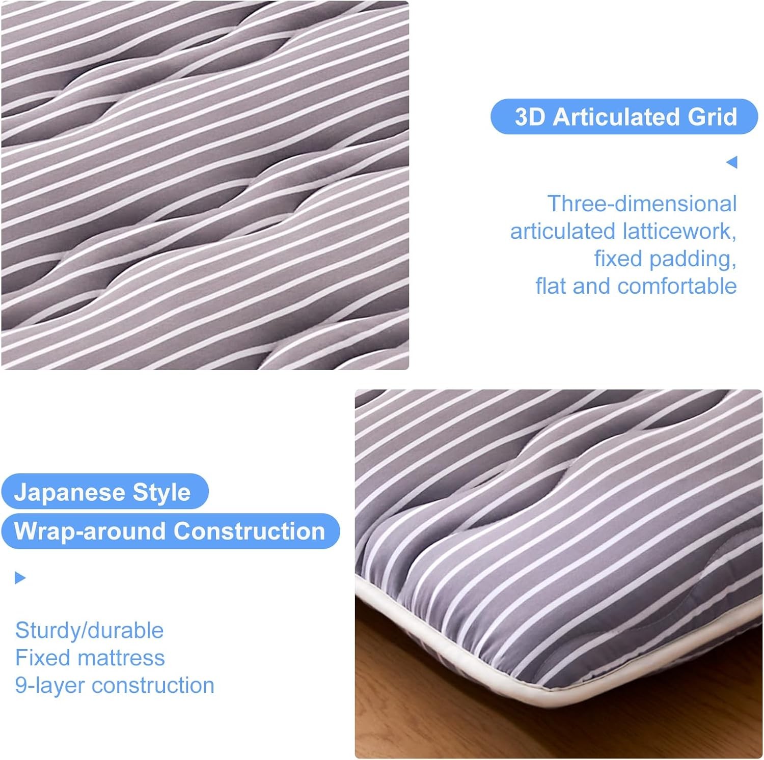 Premium Foam Japanese Floor Mattress Futon Mattress,100% High Density